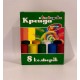 Крейда кольорова «Люкс Колор», кругла, 8 кольорів, Jumbo