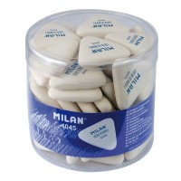 Гумка 3,9х3,4х0,9 см трикутна біла, у банці, TM MILAN