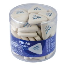 Гумка 3,9х3,4х0,9 см трикутна біла, у банці, TM MILAN