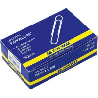 Скріпки нікельовані круглі 50 мм, 100 шт., ТМ Buromax