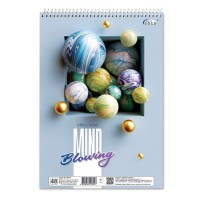Канцелярська книга А4 на 96 аркушів у клітинку на спіралі зверху з картонною обкладинкою, в асортименті, ТМ Brisk