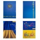 Канцелярська книга «Українська символіка» А4 на 96 аркушів у клітинку з твердою палітуркою та ламінованою обкладинкою, в асортименті, ТМ Buromax