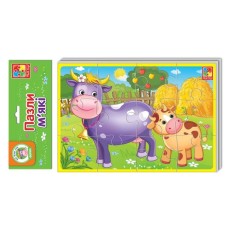 Бебі пазли «Тварини ферми» на 24 елементи, ТМ Vladi Toys