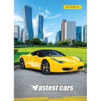 Блокнот «CARS» А6 на 176 аркушів у клітинку з ламінованою обкладинкою, в асортименті, ТМ Рюкзачок
