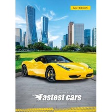 Блокнот «CARS» А6 на 176 аркушів у клітинку з ламінованою обкладинкою, в асортименті, ТМ Рюкзачок
