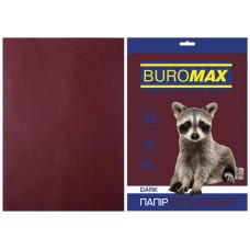 Папір кольоровий «DARK» А4 50 аркушів 80 г/м2 темно-бордовий, ТМ Buromax