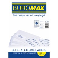 Етикетки з клейким шаром 105х44 мм 12 шт, 100 аркушів, ТМ Buromax